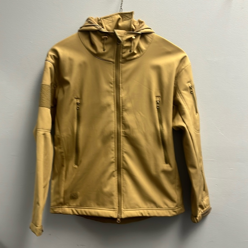 Men's Softshell Jacket with Hood Waterproof Windbreaker Zip Lightweight